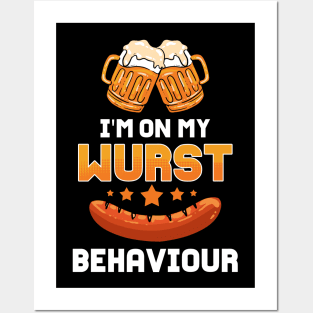 Wurst Behaviour - For Beer Lovers Posters and Art